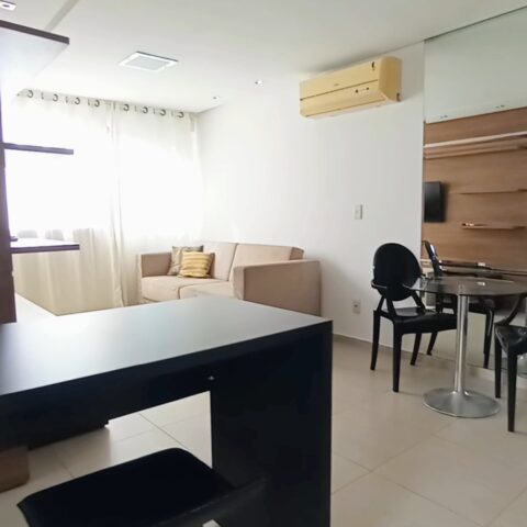 Apartamento quarto e sala, mobiliado, com 40m²