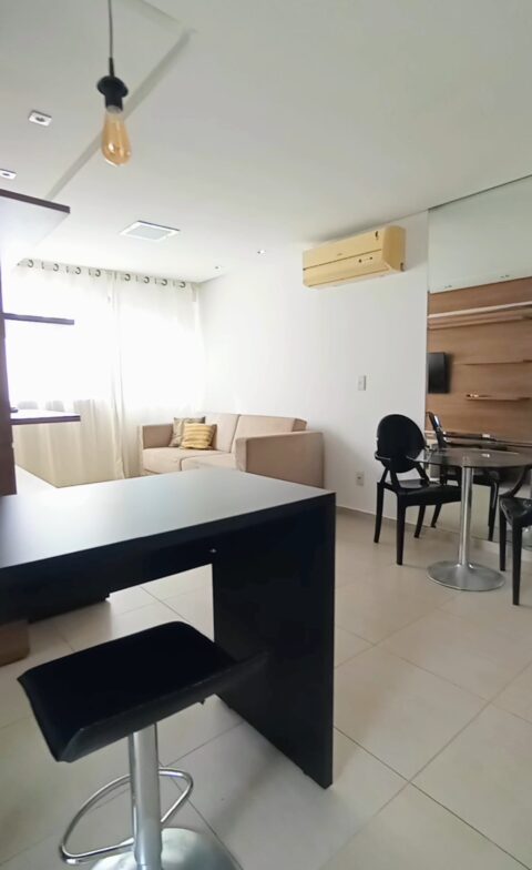 Apartamento quarto e sala, mobiliado, com 40m²