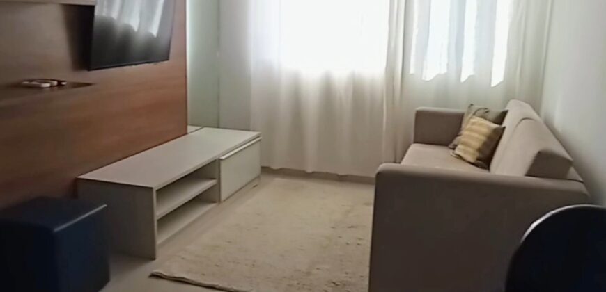 Apartamento quarto e sala, mobiliado, com 40m²
