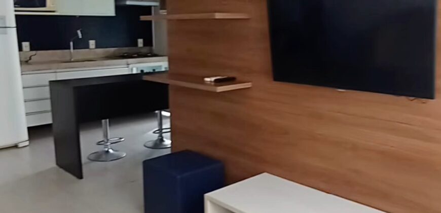 Apartamento quarto e sala, mobiliado, com 40m²
