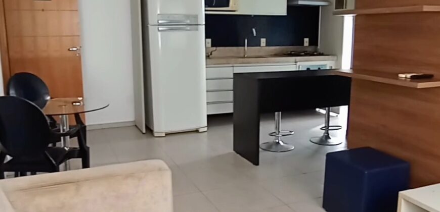 Apartamento quarto e sala, mobiliado, com 40m²