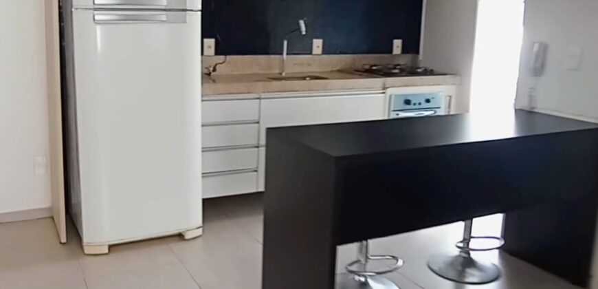 Apartamento quarto e sala, mobiliado, com 40m²